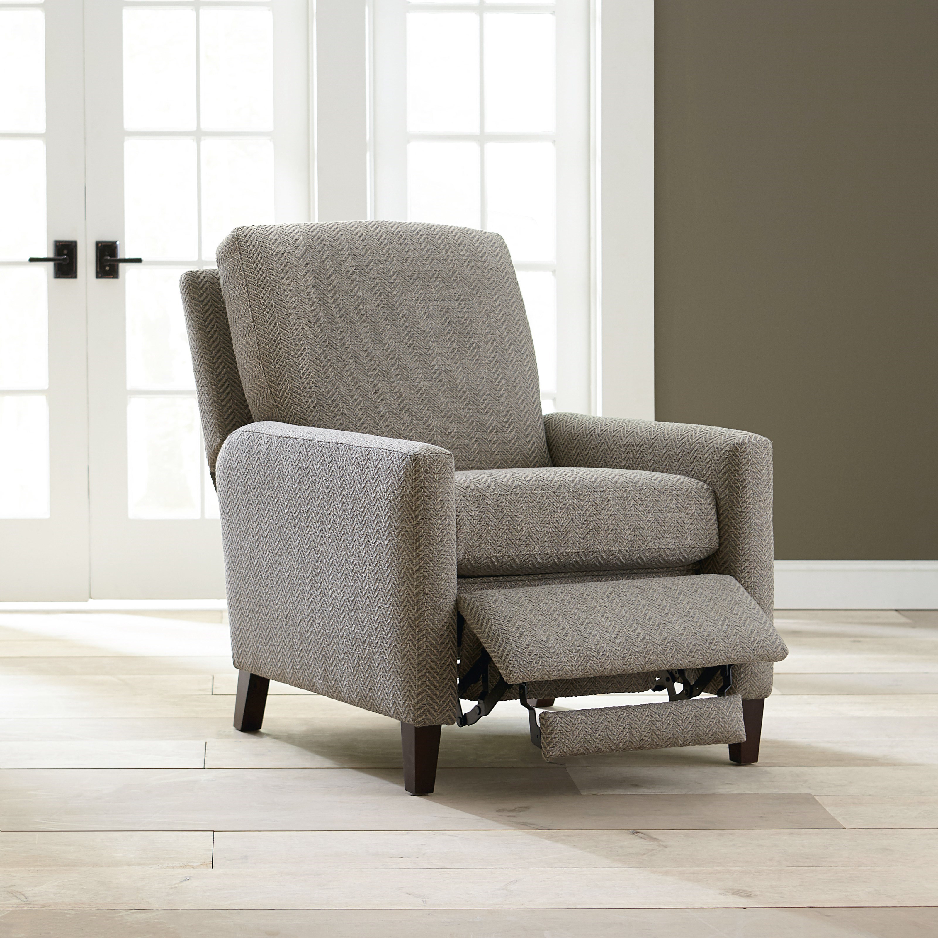 Bassett Trevor Contemporary Push Back Recliner Wayside Furniture